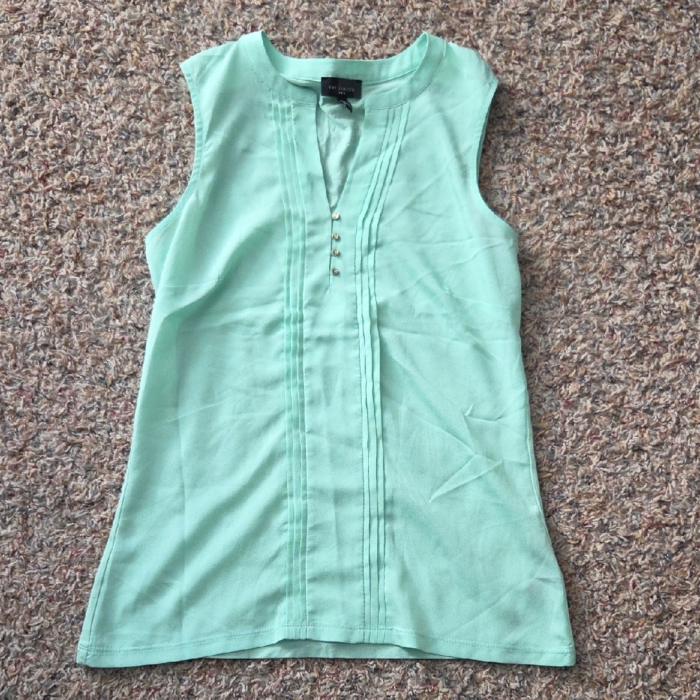 The Limited Light Green Sleeveless Blouse